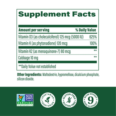 MegaFood Vitamin D3 with K & K2