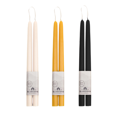 Bluecorn Beeswax Tapers - Neutral